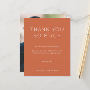 Budget Simple Photo Wedding Terracotta Dank u