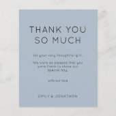 Budget Simple Photo Weduwy Blue Hartelijk dank (Voorkant)