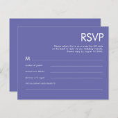 Budget Simple QR Code Blue Wedding RSVP (Voorkant / Achterkant)