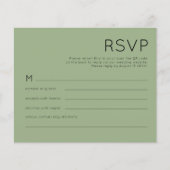 Budget Simple QR Code Sage Green Wedding RSVP (Voorkant)