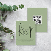 Budget Simple QR Code Script Weddenschap Sage RSVP