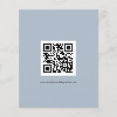 Budget Simple QR Code Script Weduwend Blue RSVP (Achterkant)