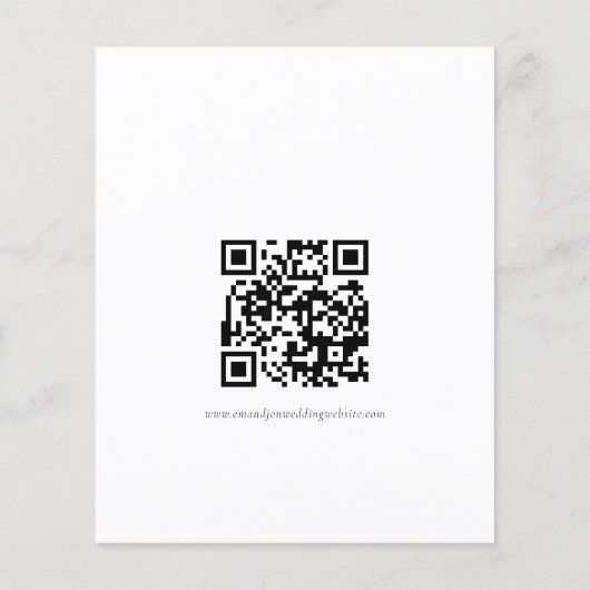 Budget Simple QR Code Script Weduwend RSVP (Achterkant)
