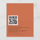 Budget Simple QR Code Terracotta Wedding Invite (Achterkant)