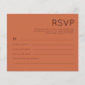 Budget Simple QR Code Terracotta Wedding RSVP (Voorkant)