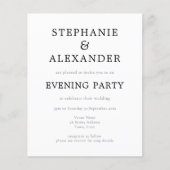 Budget Simple QR Code Wedding Evding Party Uitnodi (Voorkant)