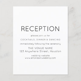 Budget Simple Reception Black White Wedding Encl