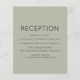 Budget Simple Reception Soft Sage Wedding Encl