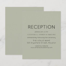 Budget Simple Reception Soft Sage Wedding Encl