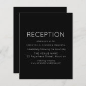 Budget Simple Reception White Black Wedding Encl (Voorkant / Achterkant)