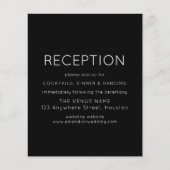 Budget Simple Reception White Black Wedding Encl (Voorkant)
