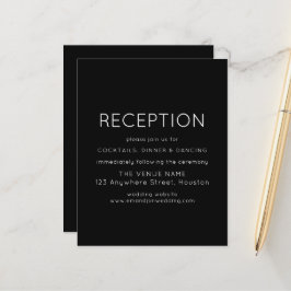 Budget Simple Reception White Black Wedding Encl