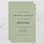 Budget Simple Sage Green QR Code Weddenschap Uitno (Voorkant / Achterkant)