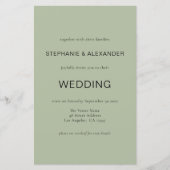 Budget Simple Sage Green QR Code Weddenschap Uitno (Voorkant)