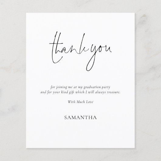 Budget Simple Script Afstuderen Dank u (Voorkant)