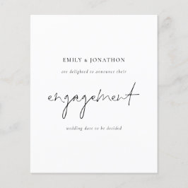 Budget Simple Script Photo Verloving Notice