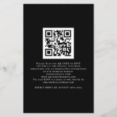 Budget Simple Script QR Code Black Weddenschap Uit (Achterkant)