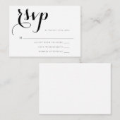 Budget Simple Script Wedding RSVP-Kaart Notitiekaartje (Voorkant / Achterkant)