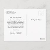 Budget Simple Script Weduwfoto Hartelijk dank Briefkaart (Achterkant)