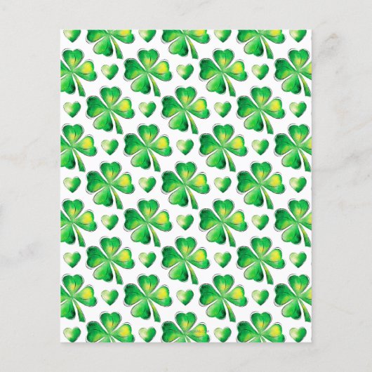 Budget Simple Shamrock St Patricks Day Invitation (Achterkant)