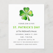 Budget Simple Shamrock St Patricks Day Invitation (Voorkant)