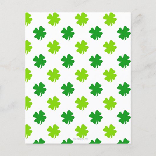 Budget Simple Shamrock St Patricks Day Invitation (Achterkant)