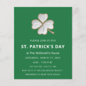 Budget Simple Shamrock St Patricks Day Invitation (Voorkant)
