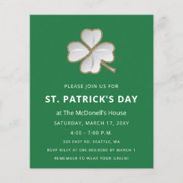 Budget Simple Shamrock St Patricks Day Invitation