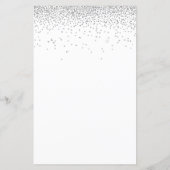 Budget Simple Silver Glitter Weddenschap (Achterkant)