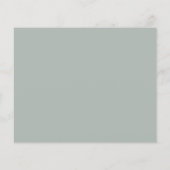 Budget Simple Silvery Sage Green Wedding RSVP (Achterkant)