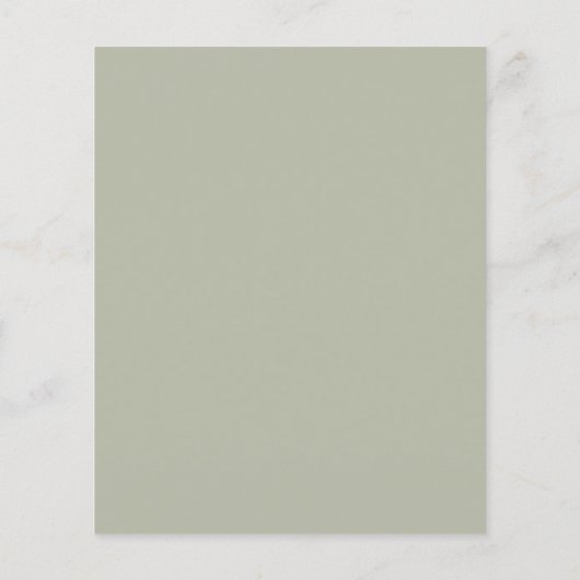 Budget Simple Soft Sage Green Wedding Invitation (Achterkant)