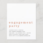 Budget Simple Terracotta Engagement Party nodigt u (Voorkant)