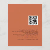 Budget Simple Terracotta QR Code Wedding Invite (Achterkant)