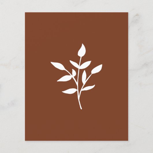 Budget Simple Terracotta Wedding Invitation (Achterkant)