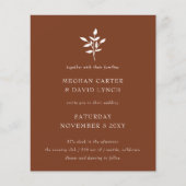 Budget Simple Terracotta Wedding Invitation (Voorkant)