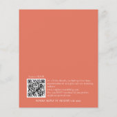 Budget Simple Terracotta Wedding QR Code Invite (Achterkant)
