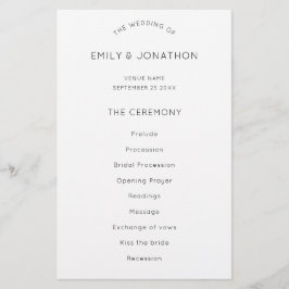 Budget Simple Text Black White Weduwprogramma