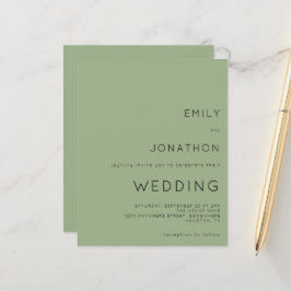 Budget Simple Text Sage Green Weddenation