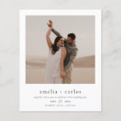Budget Simple Typography Modern 2 Photo Wedding (Voorkant)