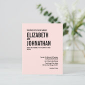 Budget Simple Typography Photo Wedding Invitation (Staand voorkant)