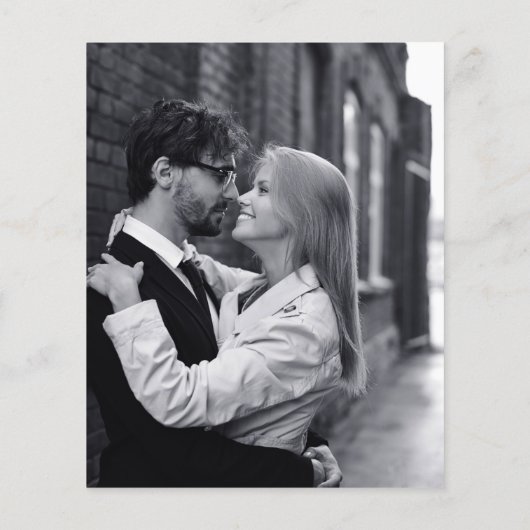 Budget Simple Typography Photo Wedding Invitation (Achterkant)