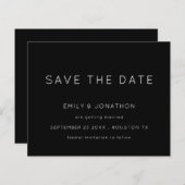 Budget Simple Typography White Black bespaart de d (Voorkant / Achterkant)