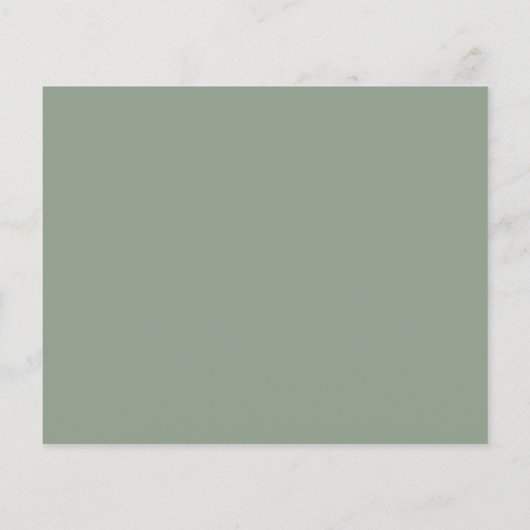 Budget Simple Waterverf Foliage Botanical Wedding (Achterkant)