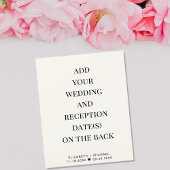 Budget Simple Weddenschap Reception Cream Uitnodig