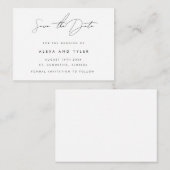 BUDGET Simple Weddenschap Save the Date Invitation Notitiekaartje (Voorkant / Achterkant)