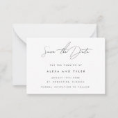 BUDGET Simple Weddenschap Save the Date Invitation Notitiekaartje (Voorkant)