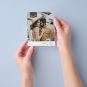 Budget Simple Weddenschap Save the Date QR Code Ph Flyer (Hand)