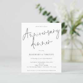 Budget Simple Wedding Jubileum Dinner Invite