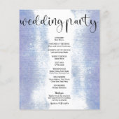 Budget Simple Wedding Program-kaart. Flyer (Achterkant)