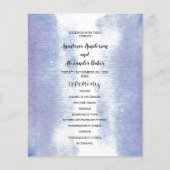 Budget Simple Wedding Program-kaart. Flyer (Voorkant)